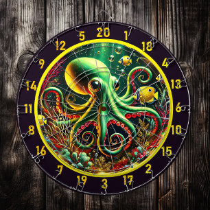 Verzaubertes Wasser Octopus Dartboard Dartscheibe