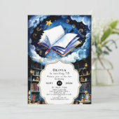 Verzaubertes Whimsical Watercolor Storybook Geburt Einladung (Stehend Vorderseite)