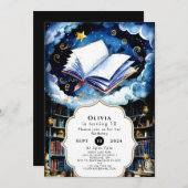 Verzaubertes Whimsical Watercolor Storybook Geburt Einladung (Vorne/Hinten)