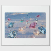 Verzaubertes Winter Elegance Wrapping Paper Geschenkpapier (Flach)