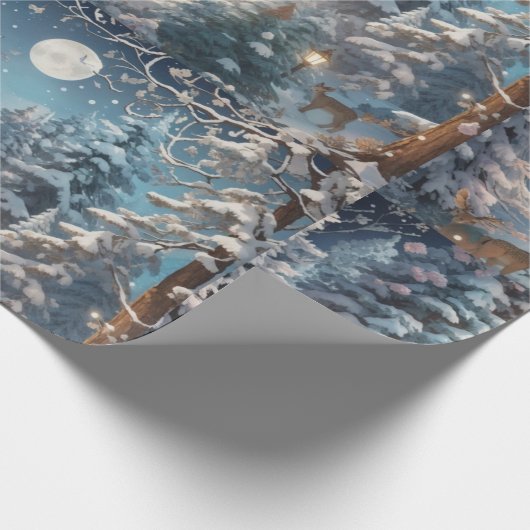 "Verzaubertes Winterwald - Geschenkpapier (Ecke)
