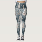 Verzaubertes Winterwald-Nachtmuster (2) Leggings (Vorderseite)