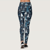 Verzaubertes Winterwald-Nachtmuster (3) Leggings (Rückseite)