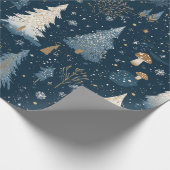 Verzaubertes Winterwald-Nachtmuster (4) Geschenkpapier (Ecke)