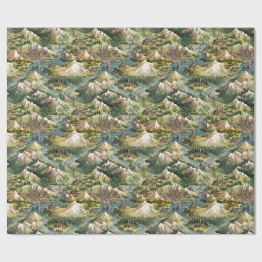 Verzaubertes Wrapping Paper Geschenkpapier (Flach)