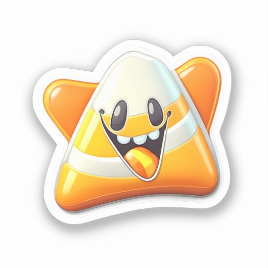 Verzauberung Candy Corn Smile Sticker (Vorderseite)