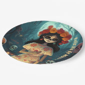 🌹 Verzauberung Catrina Die de Muertos 🌹 Pappteller (Schrägansicht)
