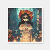 🌹 Verzauberung Catrina Die de Muertos 🌹 Serviette (Vorderseite)