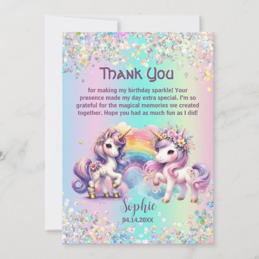 Verzauberung Dankeskarte (Vorderseite)