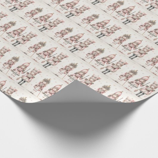 Verzauberung für klassische Pastel-Nutcracker Geschenkpapier (Ecke)