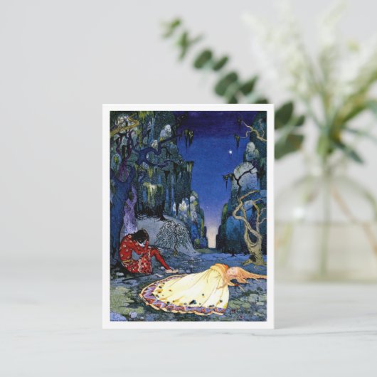 Verzauberung ~ Gemälde der französischen Märchen Postkarte (Stehend Vorderseite)