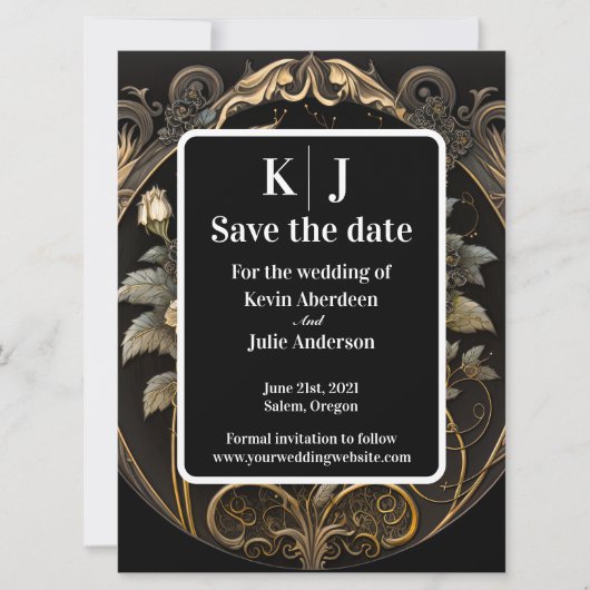 Verzauberung Gold Save the Date (Vorderseite)