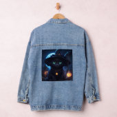 Verzauberung Halloween Kitten Hexe Jeansjacke (Hangar)