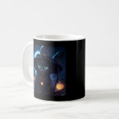 Verzauberung Halloween Kitten Hexe Kaffeetasse (Vorderseite Links)