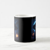 Verzauberung Halloween Kitten Hexe Kaffeetasse (Mittel)
