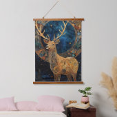 Verzauberung Hirschkunst Wandteppich Mit Holzrahmen (Schlafzimmer)