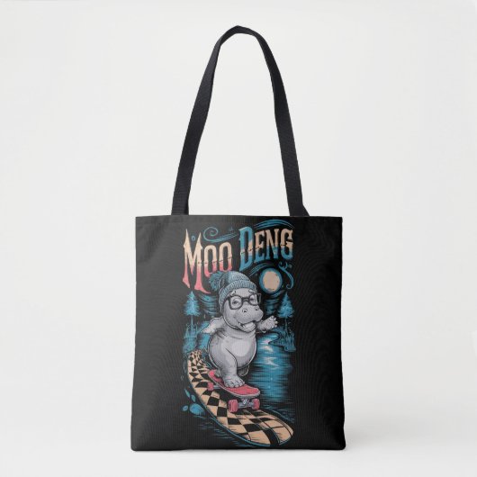 Verzauberung Moo Deng Hippo Tasche (Vorderseite)