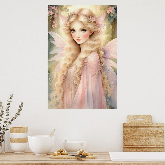 Verzauberung Peach Glow Fairy Poster (Küche)