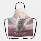 Verzauberung Pink Kitten mit Angel Wings Schürze (Vorderseite)