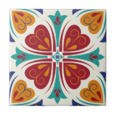 Verzauberung Symmetrisch farbenfroher Peridot Flor Fliese (Vorderseite)