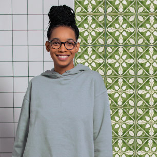 Verzauberung symmetrischer, grün blauer Olive Fliese