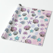 Verzauberung unter dem Meerjungfrau-Umschlagpapier Geschenkpapier (Ungerollt)