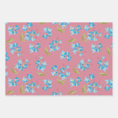 Verzauberung Vergiss-Me-Nots-Geschenktrio Geschenkpapier Set (Vorderseite)