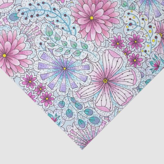 Verzauberung von Bohemischen Wiesenlandschaften un Seidenpapier (Ausschnitt)