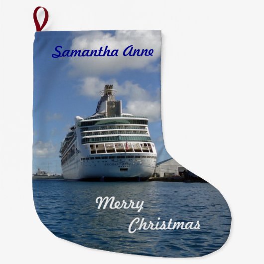 Verzauberungs-strenges personalisiertes großer weihnachtsstrumpf (Vorderseite)