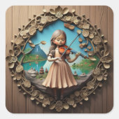 Verzauberungskarte Quadratischer Aufkleber (Vorderseite)