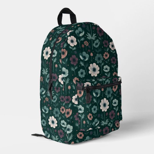 Verzauberungsmuster Bedruckter Rucksack (Rückseitige Ecke links)