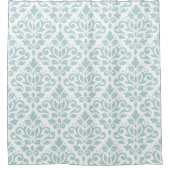 Verzeichnen Sie Damast großes Ptn Enten-Ei-Blau Duschvorhang (Vorderseite)