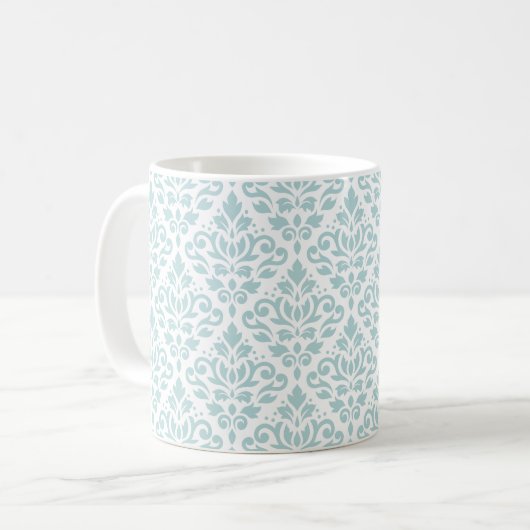 Verzeichnen Sie Damast-Muster-Enten-Ei-Blau (b) Kaffeetasse (Vorderseite Links)