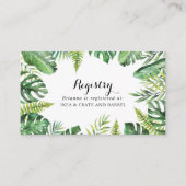Verzeichnis der tropischen Grünen Hochzeitsgeschen Begleitkarte (Vorderseite)