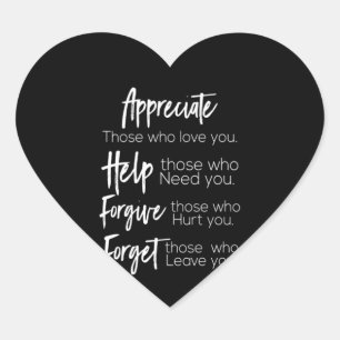 verzeihen Sie denen, die Sie Liebe Herz-Aufkleber