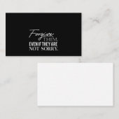 verzeihen Sie ihnen, selbst wenn sie es nicht beda Visitenkarte (Vorne/Hinten)