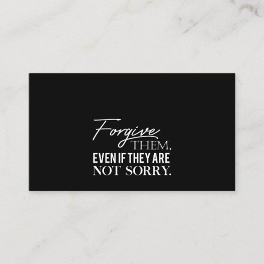 verzeihen Sie ihnen, selbst wenn sie es nicht beda Visitenkarte (Vorderseite)