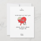 Verzeihen Sie mir bitte die Entschuldigungskarte Ankündigung (Vorderseite)