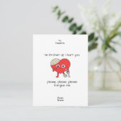 Verzeihen Sie mir bitte die Entschuldigungskarte Ankündigung (Stehend Vorderseite)