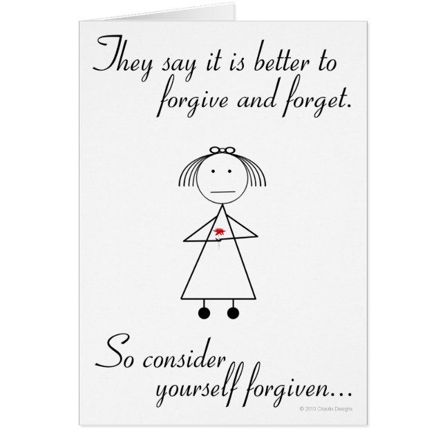 Verzeihen Sie und vergessen Sie (Vorne)