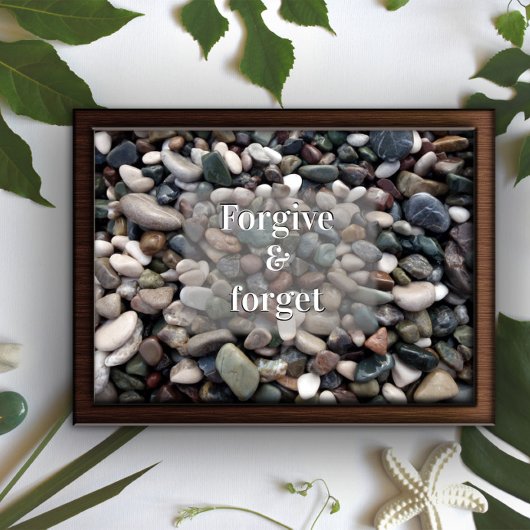 Verzeihen und vergessen Sie Sprichwort Poster