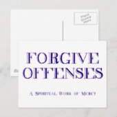 Verzeihen von Straftaten Postkarte (Vorne/Hinten)