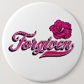 Verzeihter Hibiskus Button (Vorderseite)