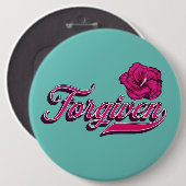 Verzeihter Hibiskus Button (Vorne & Hinten)