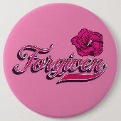 Verzeihter Hibiskus Button (Vorderseite)