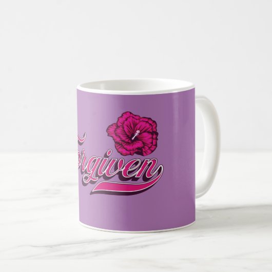 Verzeihter Hibiskus Kaffeetasse (VorderseiteRechts)