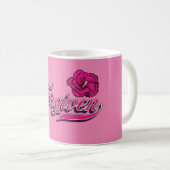 Verzeihter Hibiskus Kaffeetasse (VorderseiteRechts)