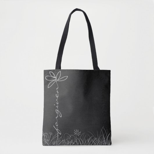 verzeihter Text Daisy Blume Tasche (Vorderseite)