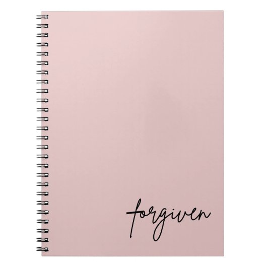 Verzeihtes Minimalistisch Blush Christlich Faith-N Notizblock (Vorderseite)