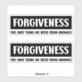 Verzeihung, 2 in 1, Vegan Aufkleber (Blatt)